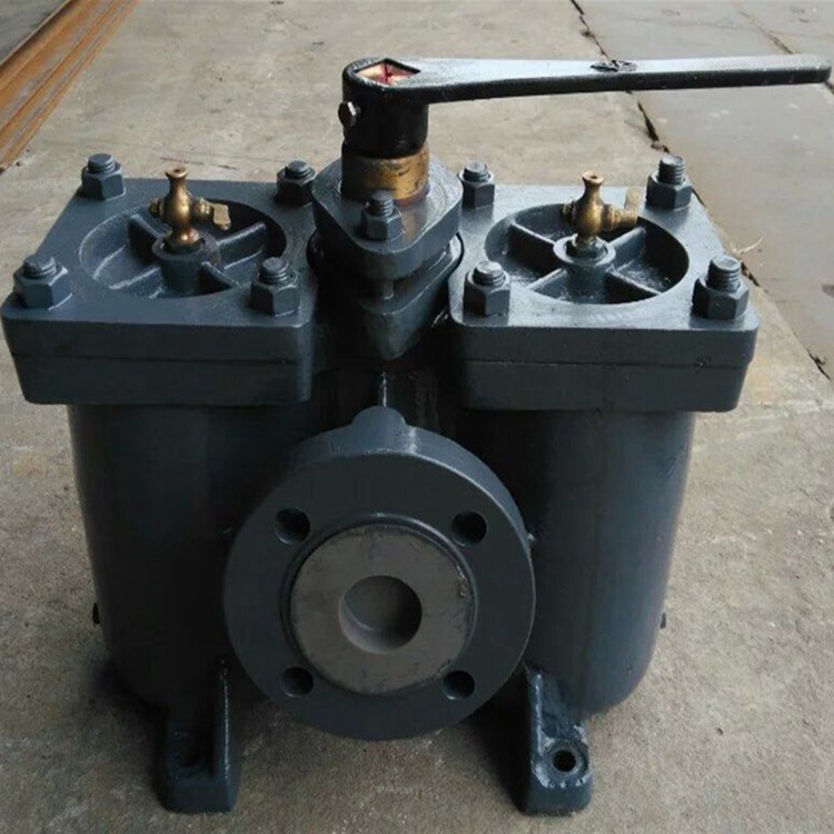 燃油双联低压油滤器AS50 CB/T425-94 可切换滑油滤器 本体铸铁